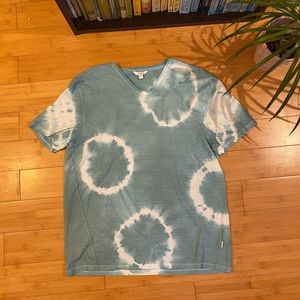 Hand Tie Dyed Teal Calvin Klein T-Shirt